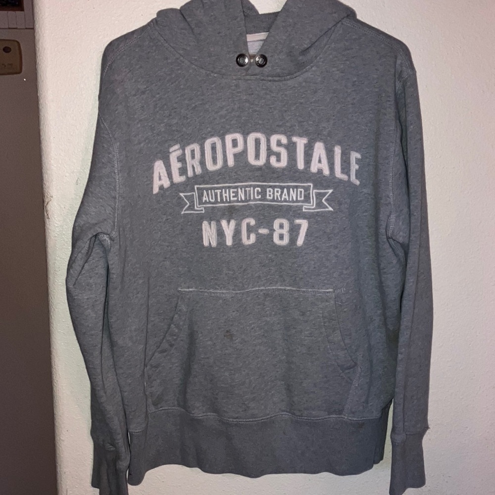 Aeropostale Gray Unisex Hoodie‎ Relax Fit